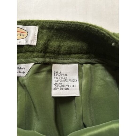 talbots petite Size 10 Green Lined Wool Pants 30 X  27 Vintage - Picture 5 of 7